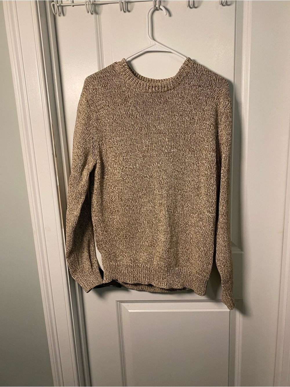 J. Crew Knit Men's Oatmeal Marled Crewneck Sweater